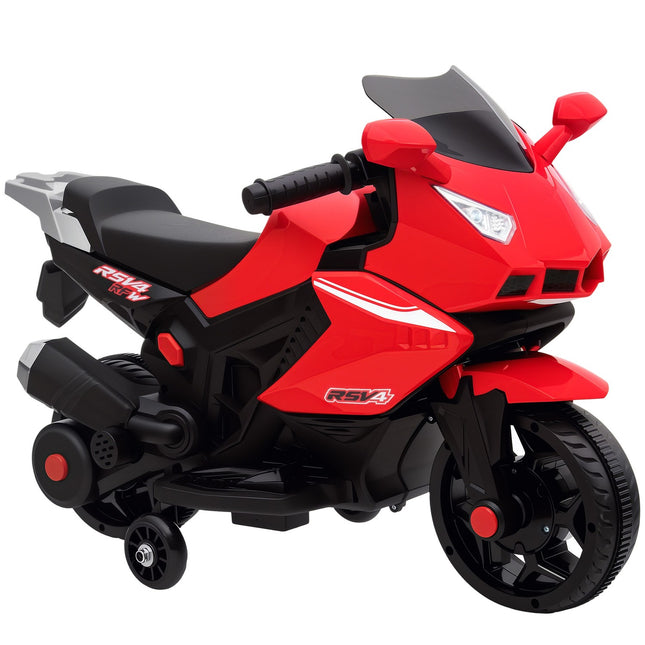 Kids Electric Motorcycle, Horn, Headlights, Music, Red