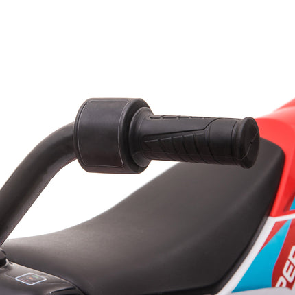 Kids' Electric Motorcycle, Red/White, 45 Min Ride Time
