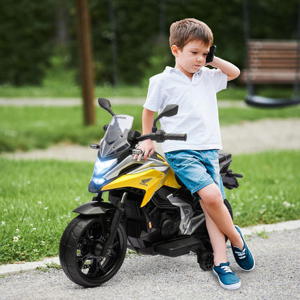Kids Electric Motorcycle with Training Wheels, 3 km/h Speed