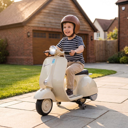 Kids Electric Motorcycle with Training Wheels & Music