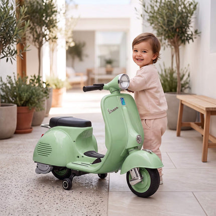 Kids Electric Motorcycle with Training Wheels, USB, Music