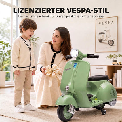 Kids Electric Motorcycle with Training Wheels, USB, Music
