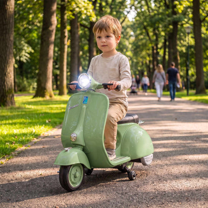 Kids Electric Motorcycle with Training Wheels, USB, Music