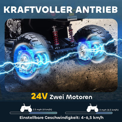 Kids Electric Quad, 24V, 4 Wheels, USB, MP3, 6.5 km/h