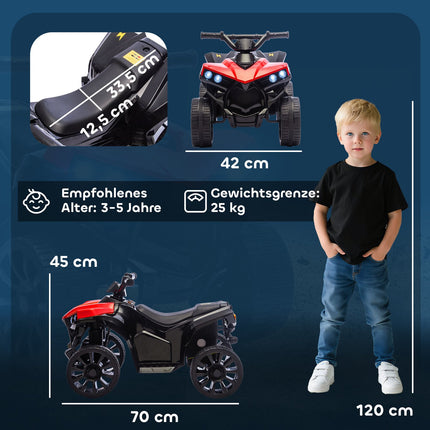 Kids Electric Quad 6V with Forward/Reverse, Music, LED