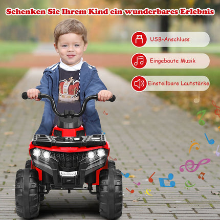 Kids Electric Quad ATV 6V, Lights, Music, Forward Reverse