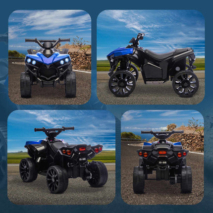 Kids Electric Quad Bike, 6V Motor, Music & Lights, Blue