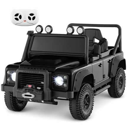 Kids Electric Ride-On Car with Remote, Black, 12V Battery