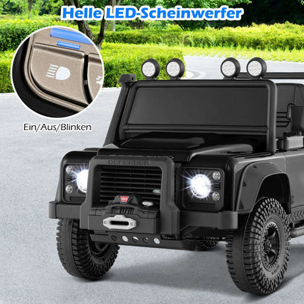 Kids Electric Ride-On Car with Remote, Black, 12V Battery