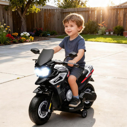 Kids Electric Ride-On Motorcycle, 18-36 Months, Black