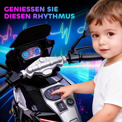 Kids Electric Ride-On Motorcycle, 18-36 Months, Black