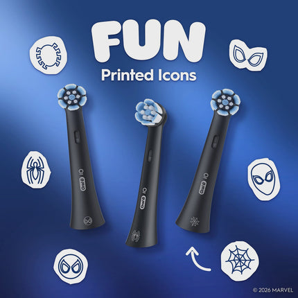 Kids Electric Toothbrush Heads, 2-Pack, Spiderman Design