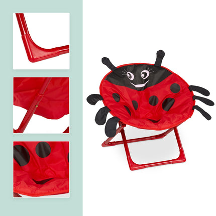 Kids' Foldable Moon Chair with Animal Design
