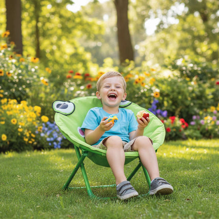 Kids Foldable Moon Chair with Animal Design