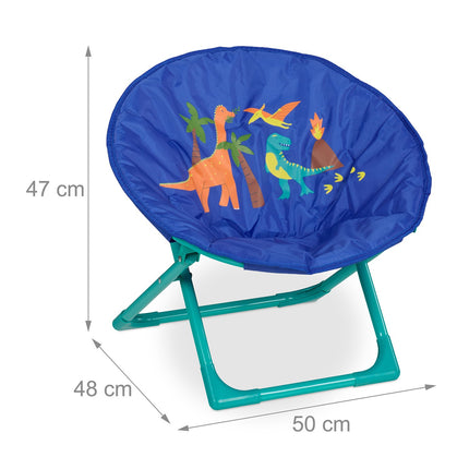 Kids Foldable Moon Chair with Animal Design