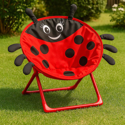 Kids' Foldable Moon Chair with Animal Design