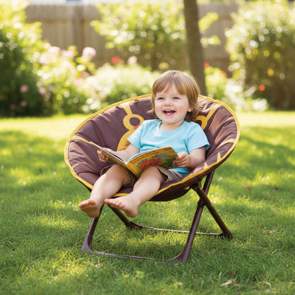 Kids Foldable Moon Chair with Animal Design
