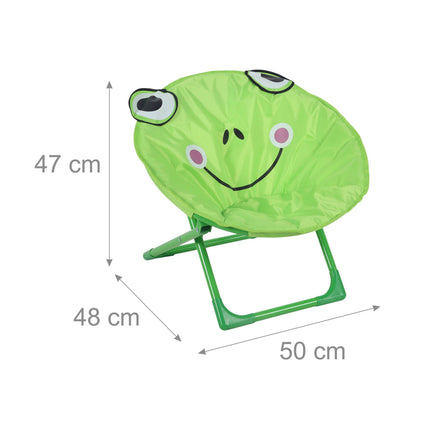 Kids Foldable Moon Chair with Animal Design