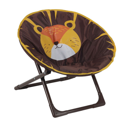 Kids Foldable Moon Chair with Animal Design