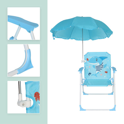 Kids' Folding Chair with Parasol – Lightweight, Portable