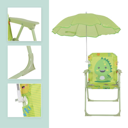 Kids' Folding Chair with Parasol – Lightweight, Portable