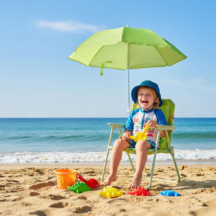 Kids' Folding Chair with Parasol – Lightweight, Portable