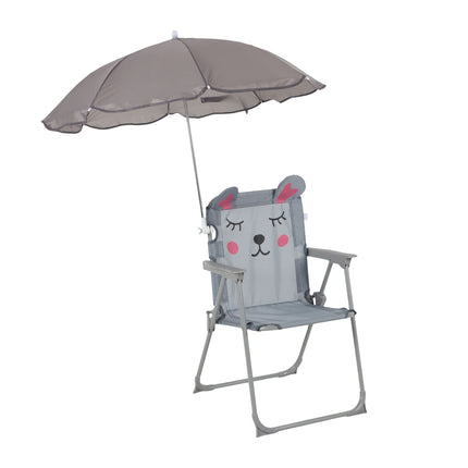 Kids' Folding Chair with Parasol – Lightweight, Portable