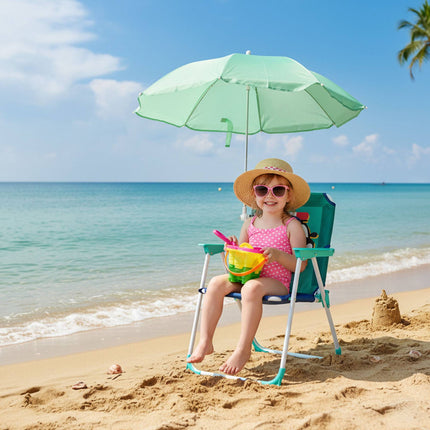 Kids' Folding Chair with Parasol – Lightweight, Portable