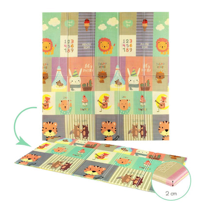 Kids Folding Mat, Zoo Design, 195x180cm