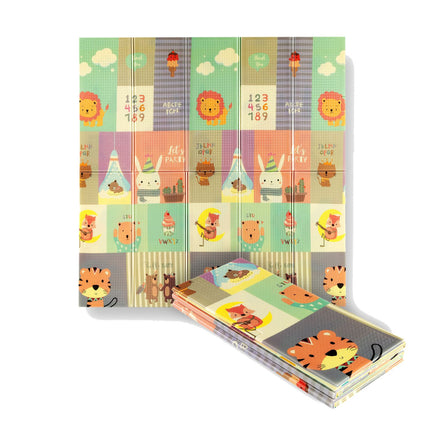 Kids Folding Mat, Zoo Design, 195x180cm
