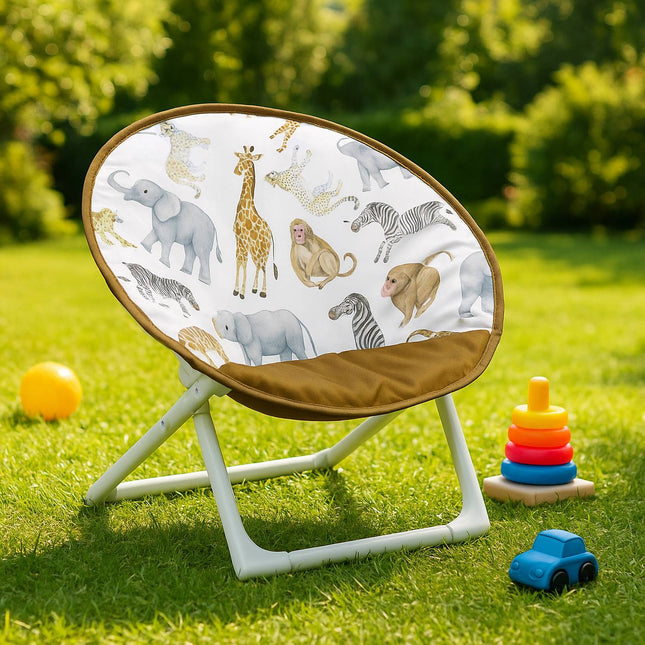 Kids Folding Moon Chair – Indoor/Outdoor, Padded Seat