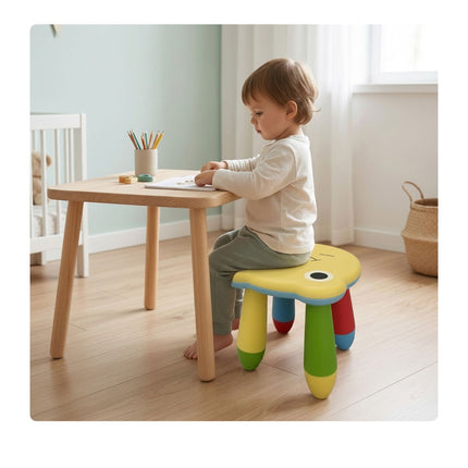 Kids' Frog Design Plastic Stool, Multicoloured