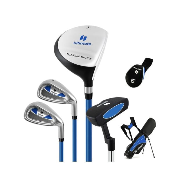 Kids Golf Club Set Ages 8-13, 4 Clubs, Stand Bag