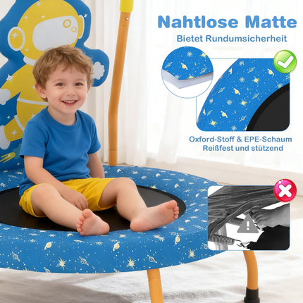 Kids Indoor Trampoline with Handle, 71cm, Astronaut Theme