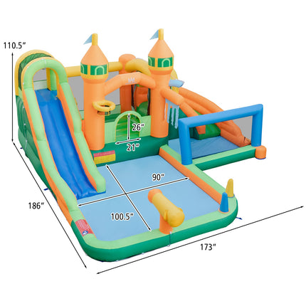 Kids Inflatable Water Slide, Splash Pool, No Blower