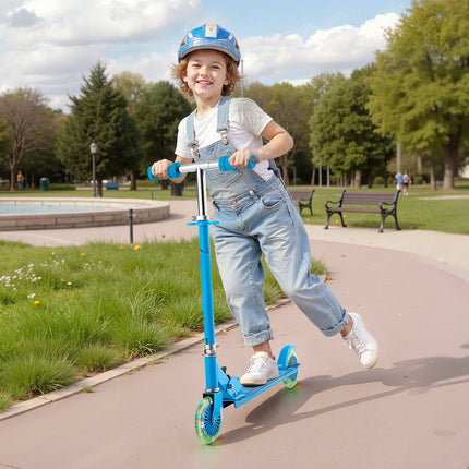 Kids Kick Scooter, 2-Wheel, Light-Up, Adjustable, Foldable