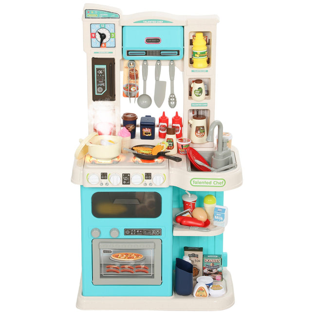 Kids Kitchen Playset, 92-Piece, Plastic, Ages 3-6, Green
