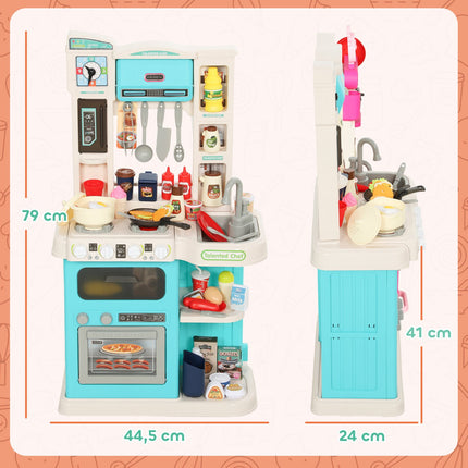 Kids Kitchen Playset, 92-Piece, Plastic, Ages 3-6, Green