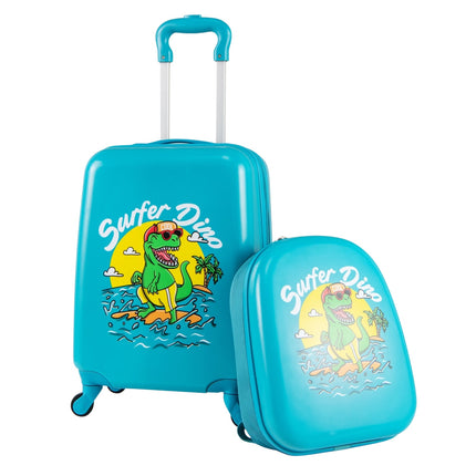 Kids Luggage Set with Wheels – 17" Suitcase & 13" Backpack