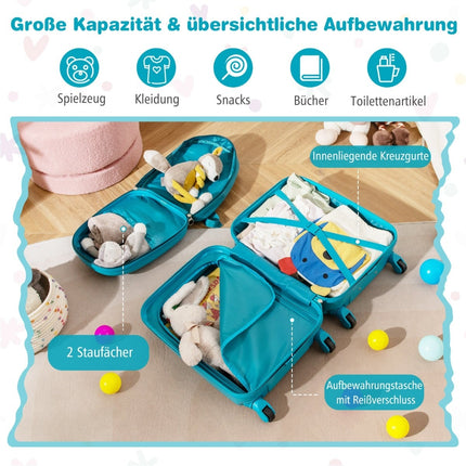 Kids Luggage Set with Wheels – 17" Suitcase & 13" Backpack
