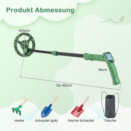 Kids Metal Detector, Adjustable 62–85 cm, LCD Display