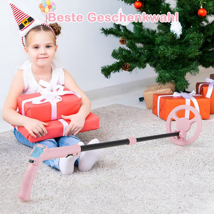 Kids Metal Detector, Adjustable 62–85 cm, LCD, Pink