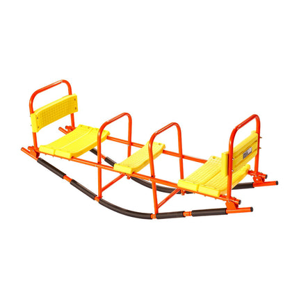Kids Metal Seesaw, 3 Seats, 90 kg Capacity, Handles