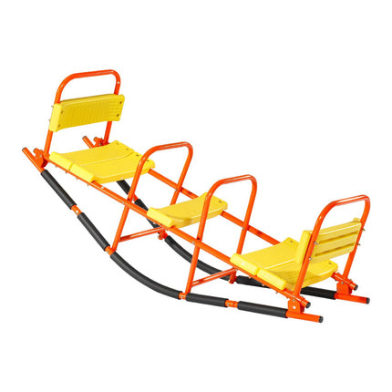 Kids Metal Seesaw, 3 Seats, 90 kg Capacity, Handles