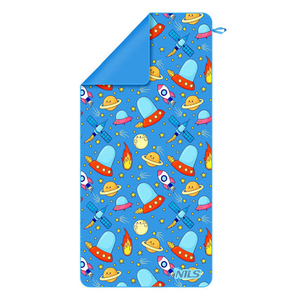 Kids Microfiber Towel, Space Print, 160 x 80 cm