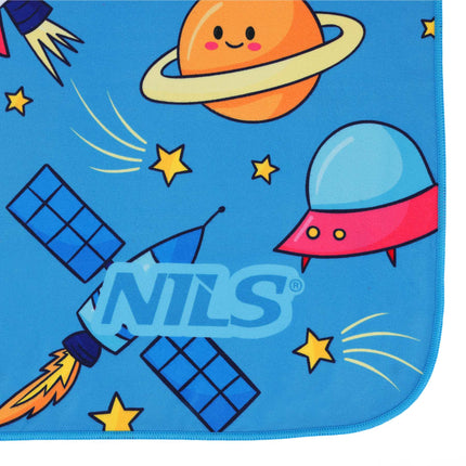 Kids Microfiber Towel, Space Print, 160 x 80 cm