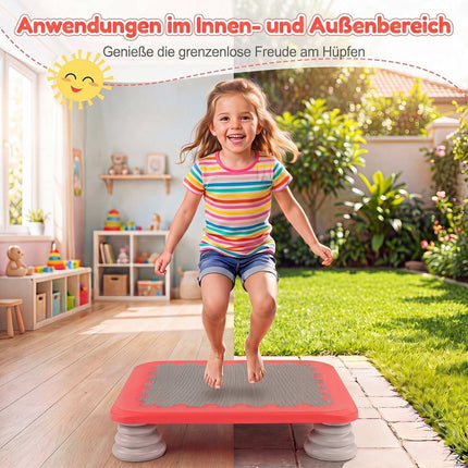 Kids Mini Trampoline, 25.5 Inch, Non-Slip, Red