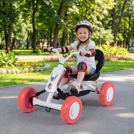 Kids Pedal Go Kart, 4-Wheel, 2-Position Seat