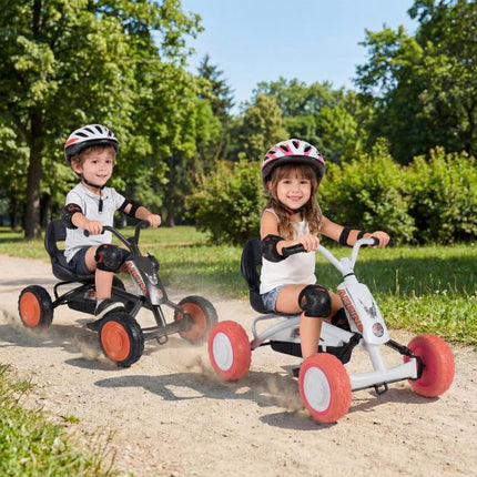 Kids Pedal Go Kart, 4-Wheel, 2-Position Seat