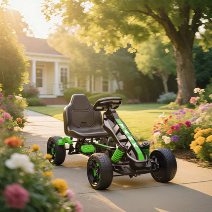 Kids Pedal Go-Kart with Brake, Green, Ages 3-6